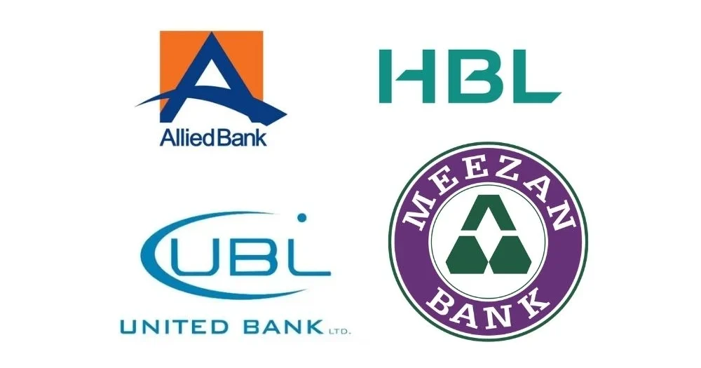 Accepted banking partners for fee submissions including Allied Bank, HBL, UBL, and Meezan Bank at ibrain